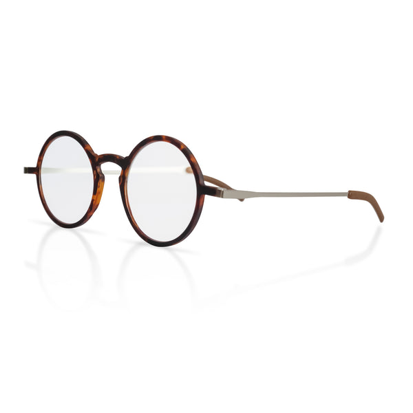 kreuzberg | fashionable super-light round reading glasses with ultra slim case