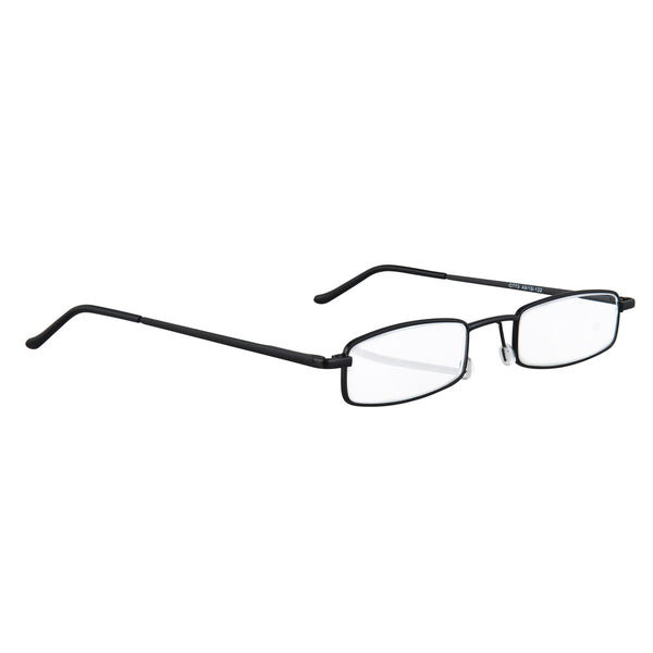eye-line | slim reading glasses with black metal tube case