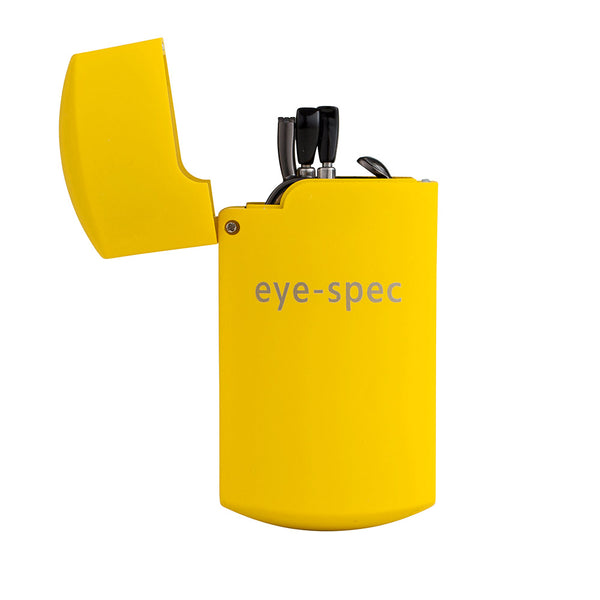 eye-tech | smart folding reading glasses with compact yellow case
