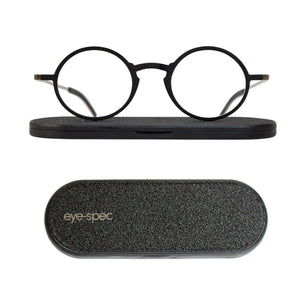 kreuzberg | fashionable super-light round reading glasses with ultra slim case