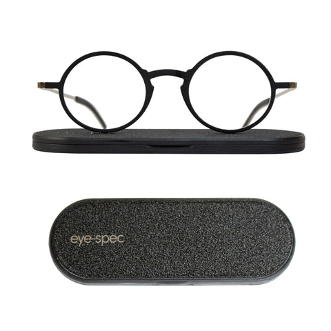 kreuzberg | fashionable super-light round reading glasses with ultra slim case