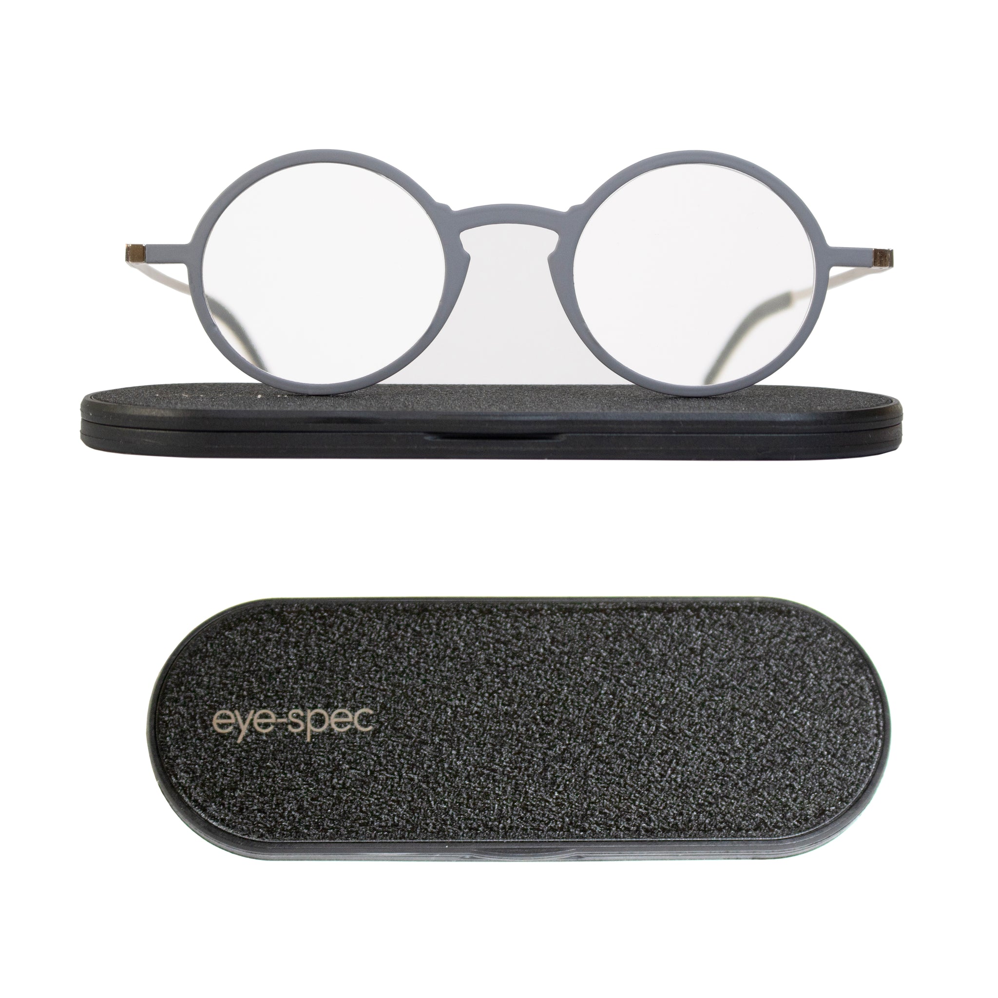 kreuzberg | fashionable super-light round reading glasses with ultra slim case