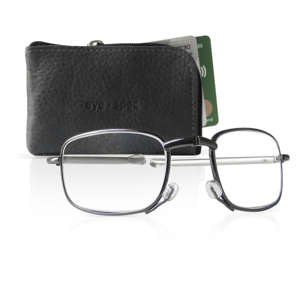 piano | stylish foldable glasses with graphite leather case