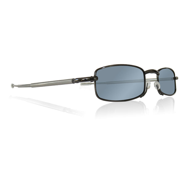Stylish fold up sunglasses with polarised lenses. Compact, slim folding sunglasses with pocket-sized case.