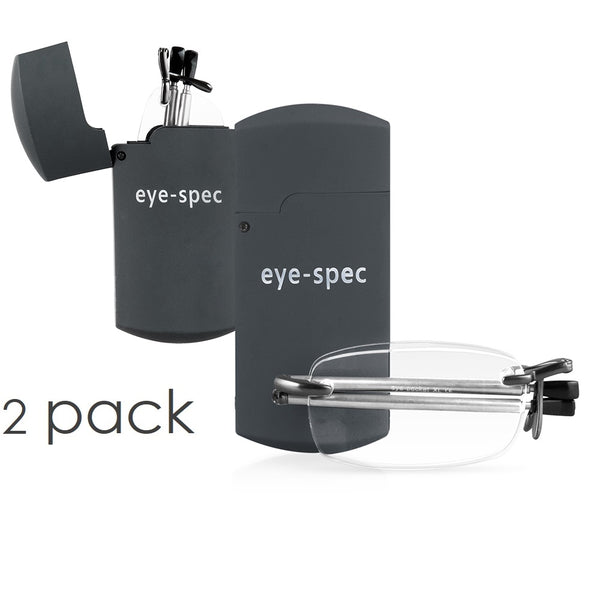 eye-pocket XL duo (2 pairs) |  rimless folding glasses with compact spectacle case available in 7 colours