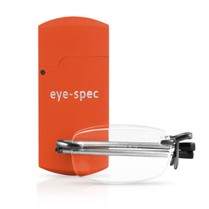 eye-pocket XL | rimless folding glasses with orange mini case