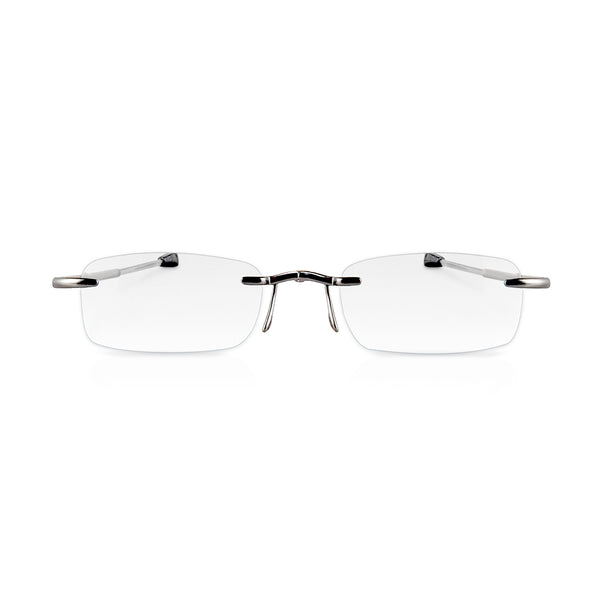 eye-pocket XL | rimless folding glasses with yellow mini case