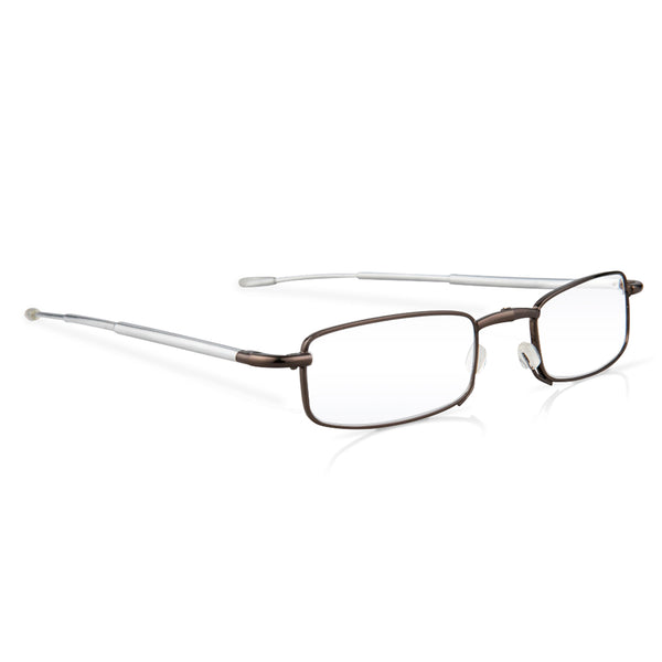 eye-see | folding reading glasses in stylish brown finish