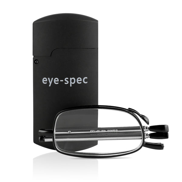 eye-tech | smart folding reading glasses with black compact case