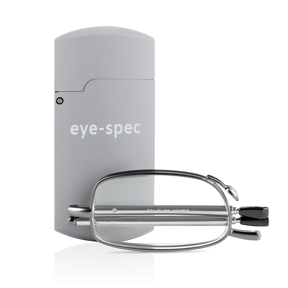 eye-tech | smart folding reading glasses with compact grey case